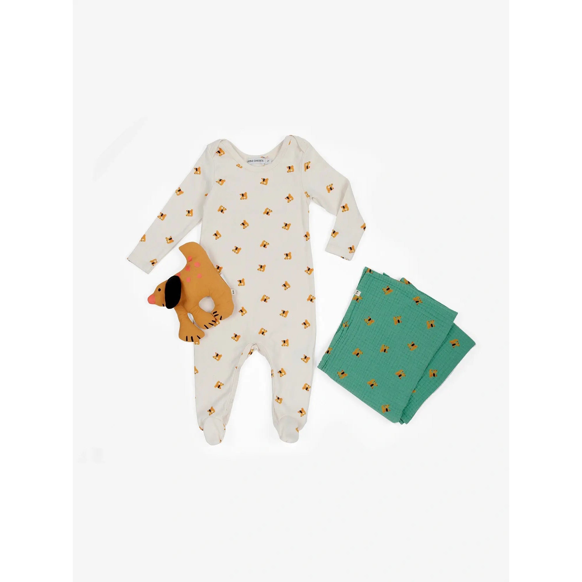 bobo-choses-baby-fairy-dog-gift-set-overall-doudou-blanket-green-bobo-w24b224ab106-6m