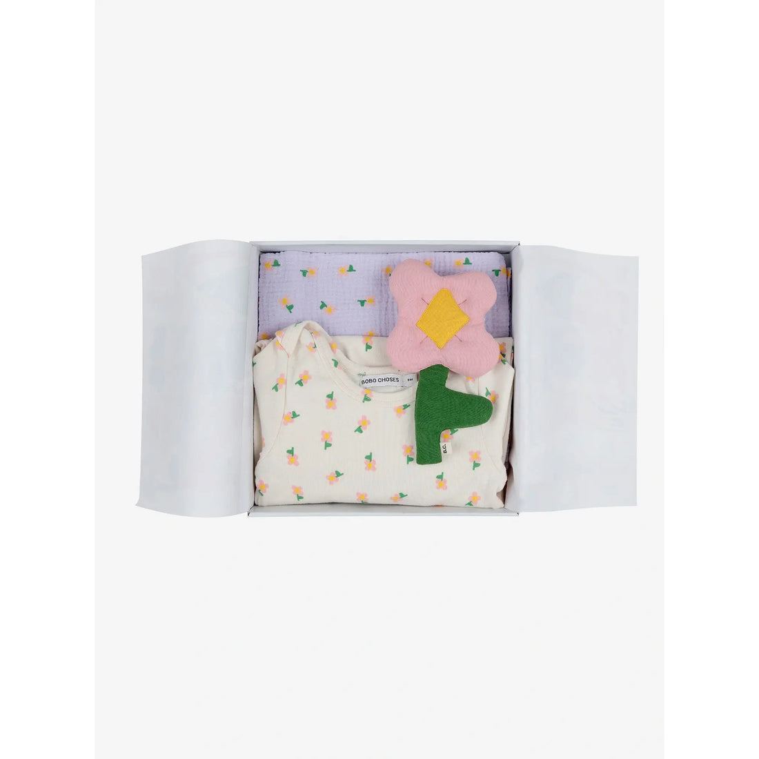 bobo-choses-baby-pansy-flower-gift-set-overall-doudou-blanket-lavender-bobo-w24b224ab105-6m