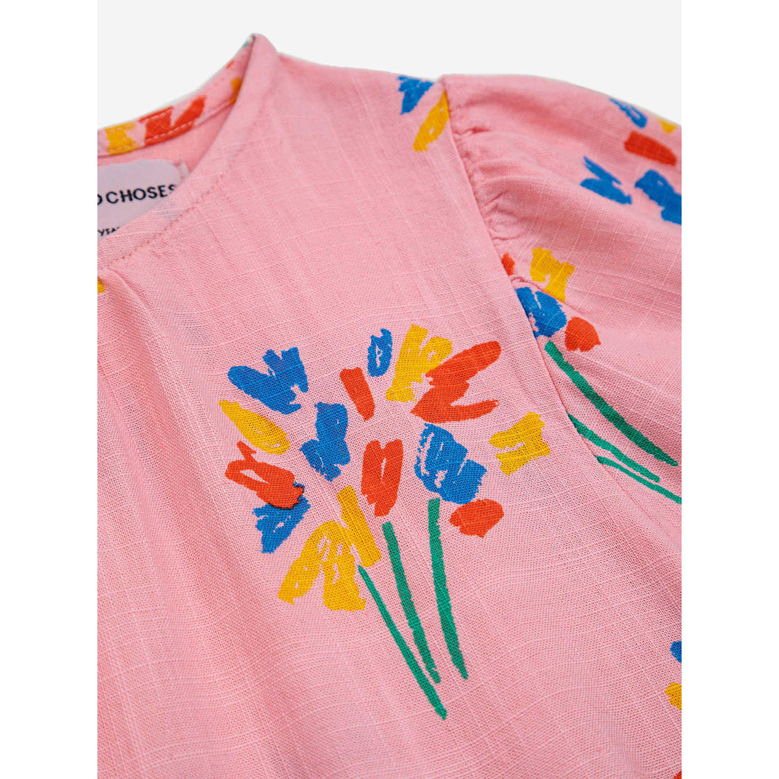 bobo-choses-fireworks-all-over-flounce-sleeves-woven-dress-pink-bobo-s24124ac132-2-3y