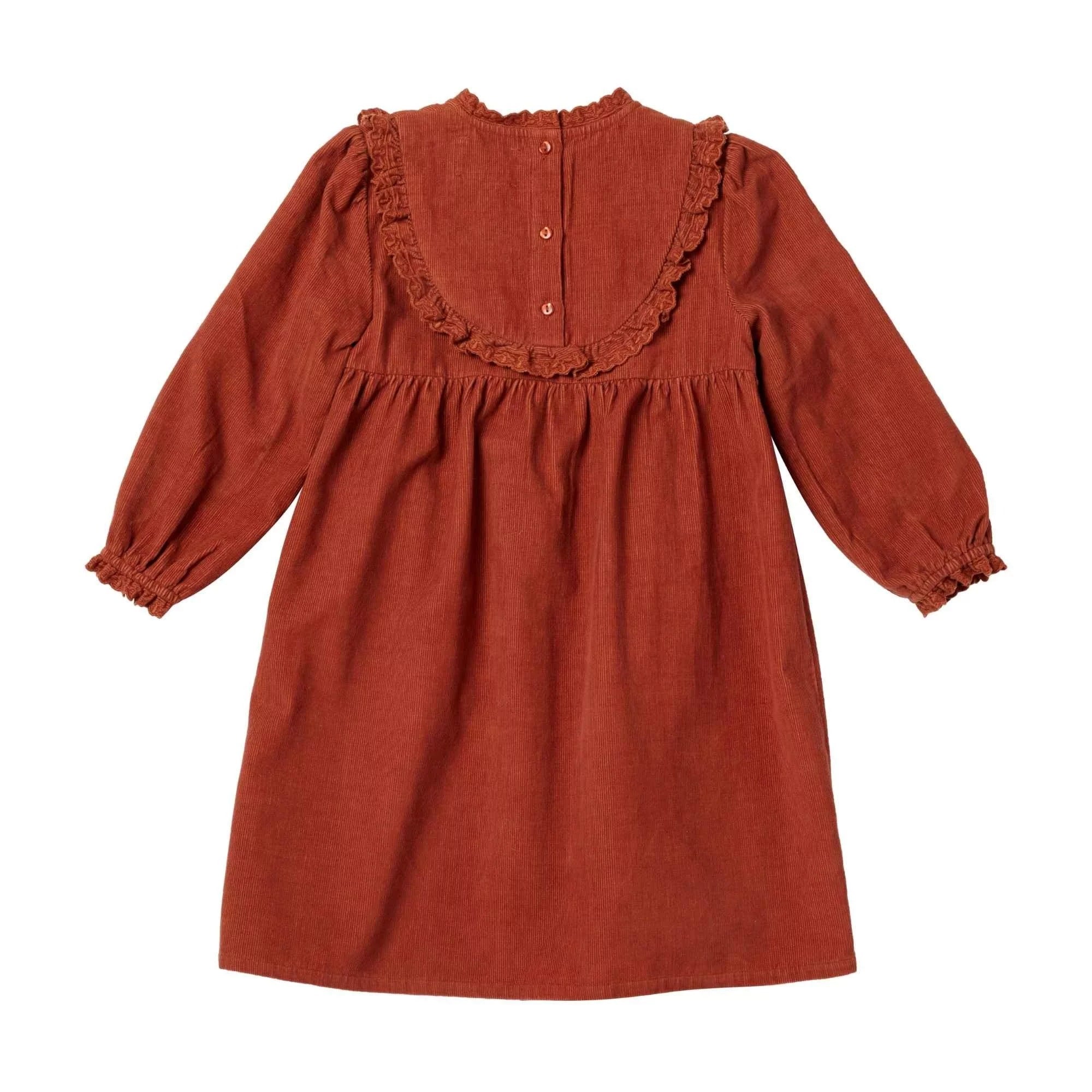 bonheur-du-jour-paris-claudie-girl-dress-terracotta-bdj-w25claudie-tc-2y