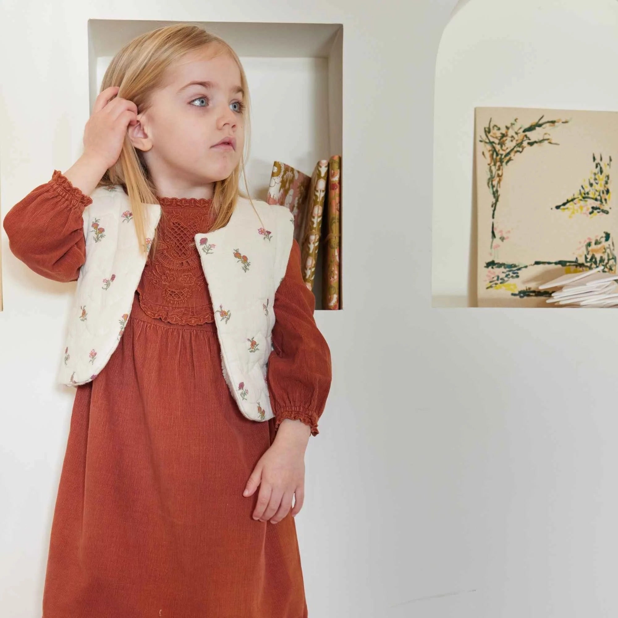 bonheur-du-jour-paris-claudie-girl-dress-terracotta-bdj-w25claudie-tc-2y