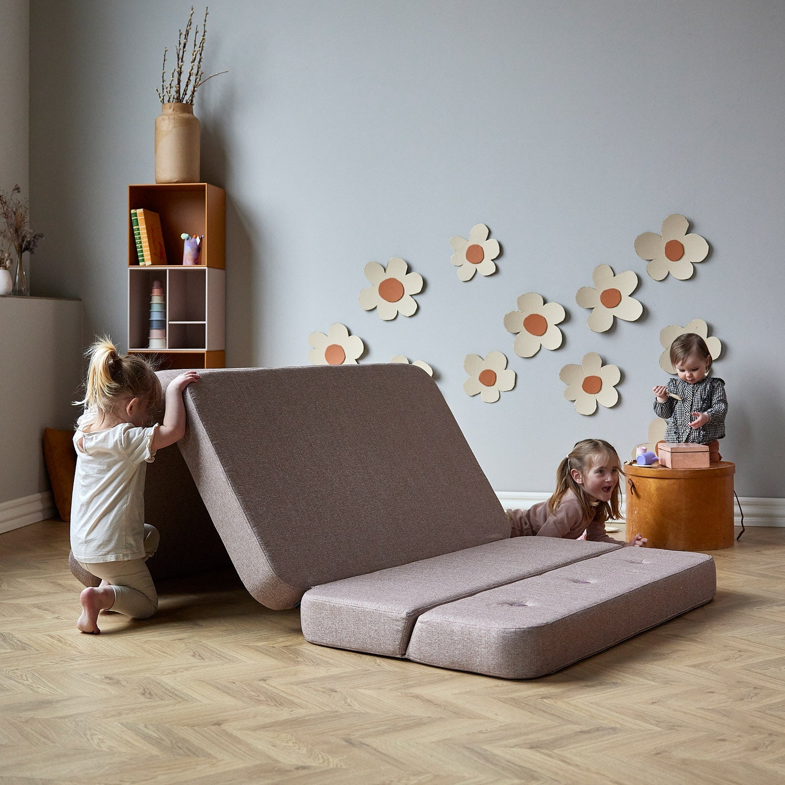 by KlipKlap KK 3 Fold Sofa 36x120x70cm - Beige W. Sand (Pre-Order; Est. Delivery in 3-6 Weeks)