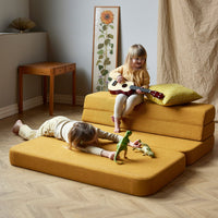 by KlipKlap KK 3 Fold Sofa 36x120x70cm - Soft Rose W. Rose (Pre-Order; Est. Delivery in 3-6 Weeks)