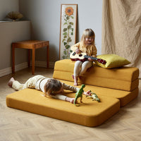 by KlipKlap KK 3 Fold Sofa - Brown W. Sand (Pre-Order; Est. Delivery in 8-12 Weeks)