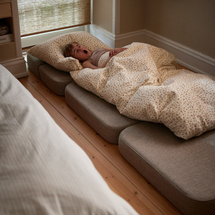 by KlipKlap KK 3 Fold Sofa Single 36x70x70cm - Soft Rose W. Rose (Pre-Order; Est. Delivery in 3-6 Weeks)