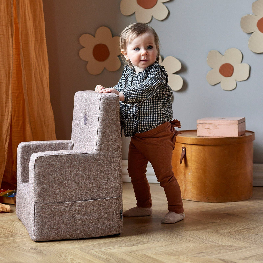 by KlipKlap KK Kids Chair XL 63x49x42cm - Mustard W. Mustard (Pre-Order; Est. Delivery in 3-6 Weeks)
