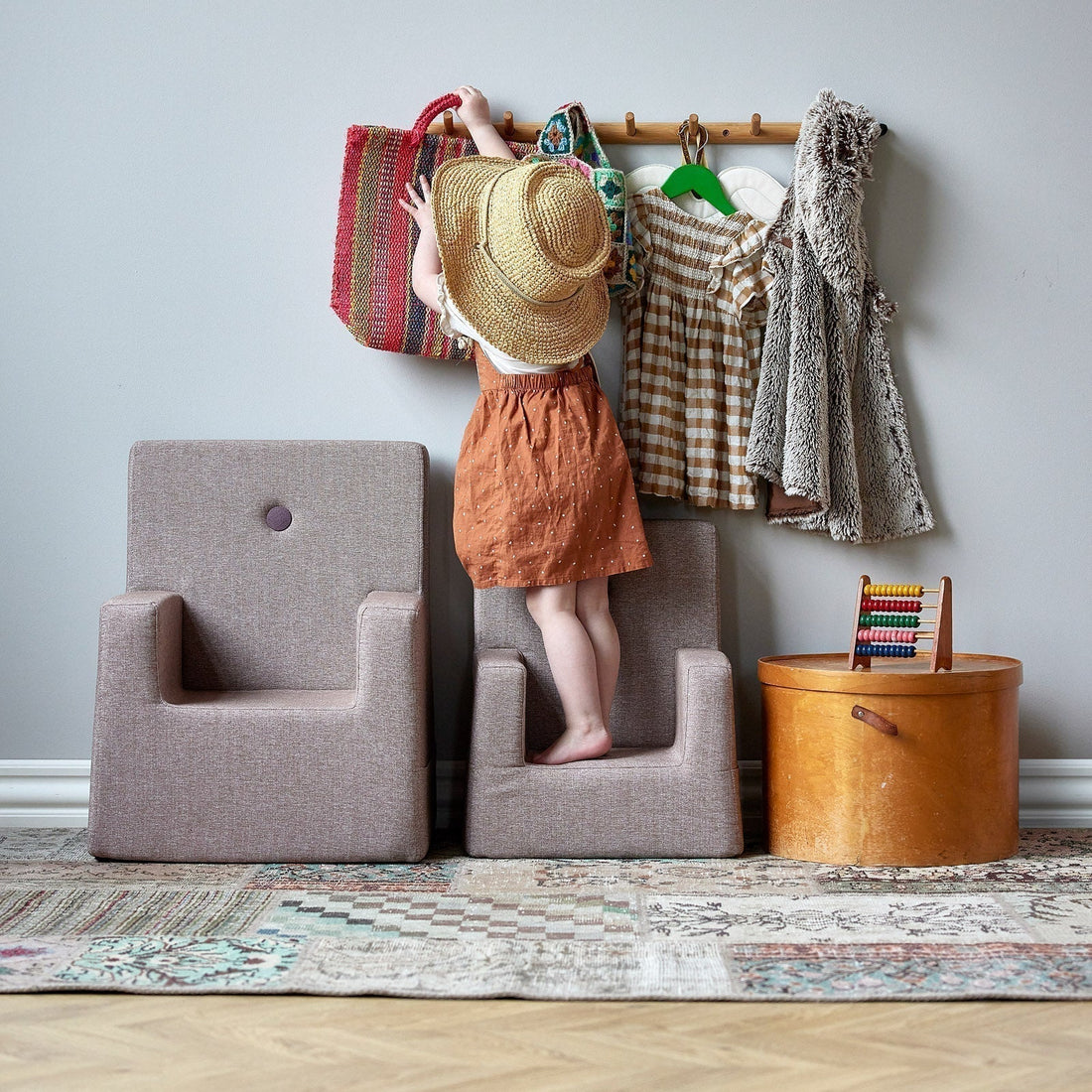 by KlipKlap KK Kids Chair XL 63x49x42cm - Sand W. Sand