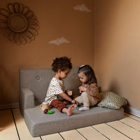 by KlipKlap KK Kids Sofa 64x100x40cm - Sand W. Sand (Pre-Order; Est. Delivery in 3-6 Weeks)