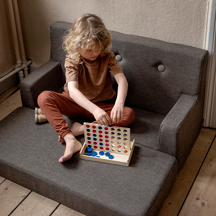 by KlipKlap KK Kids Sofa 64x100x40cm - Sand W. Sand (Pre-Order; Est. Delivery in 3-6 Weeks)