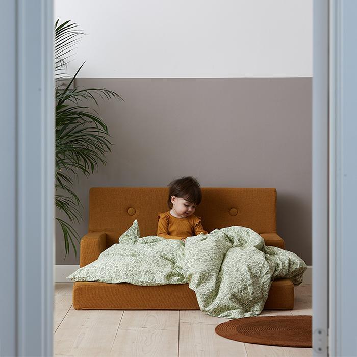 by KlipKlap KK Kids Sofa 64x100x40cm - Sand W. Sand (Pre-Order; Est. Delivery in 3-6 Weeks)