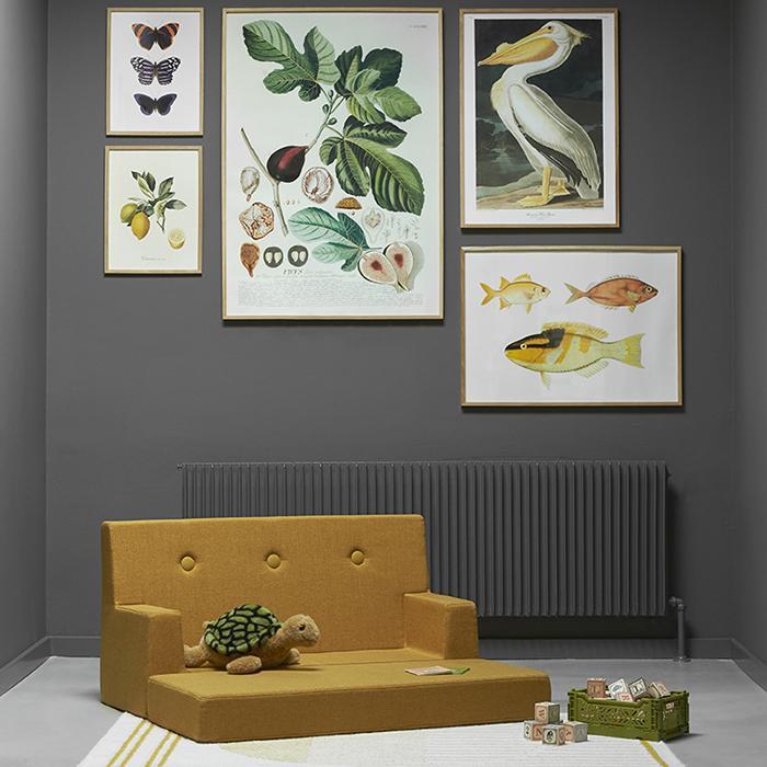 by KlipKlap KK Kids Sofa 64x100x40cm - Mustard W. Mustard (Pre-Order; Est. Delivery in 3-6 Weeks)