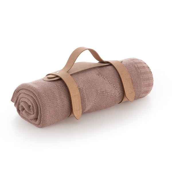 Cambrass Bamboo Knited Blanket 80 x 100 x 1 cm Stelle Pale Pink