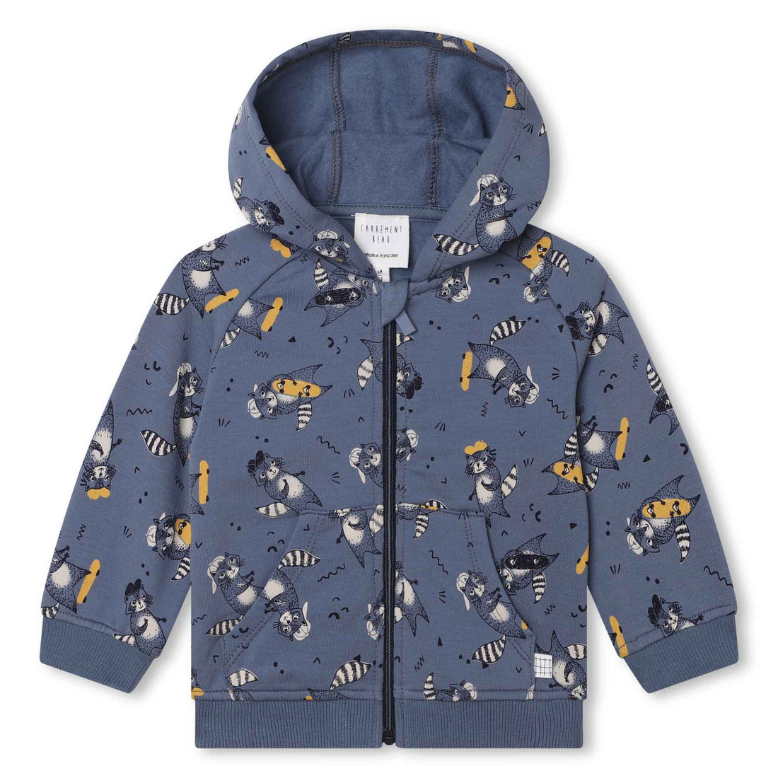 carrement-beau-hooded-cardigan-blue-carr-w23y05266-810-m06