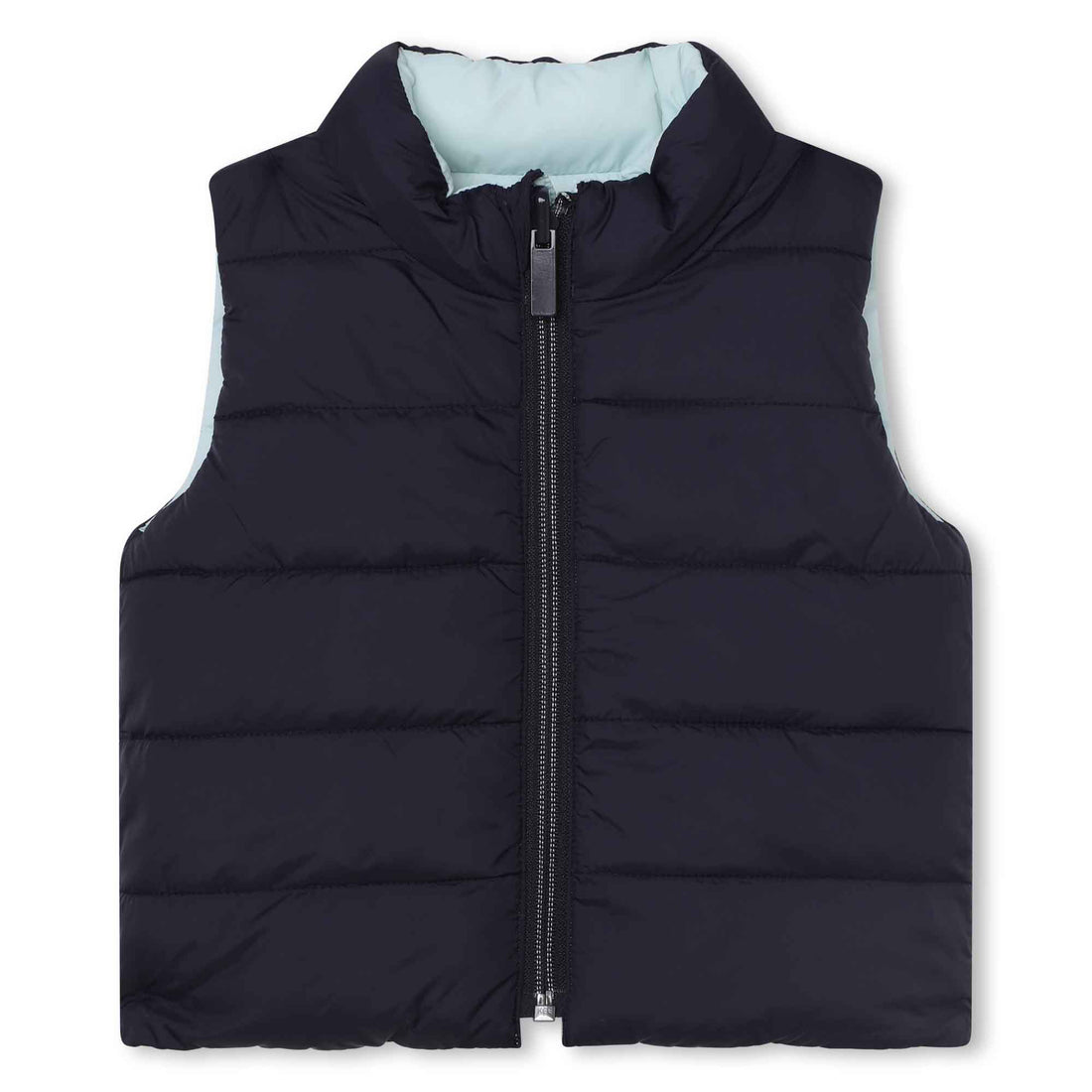 carrement-beau-puffer-jacket-sleeveless-navy-green-carr-w23y06037-v96-y02