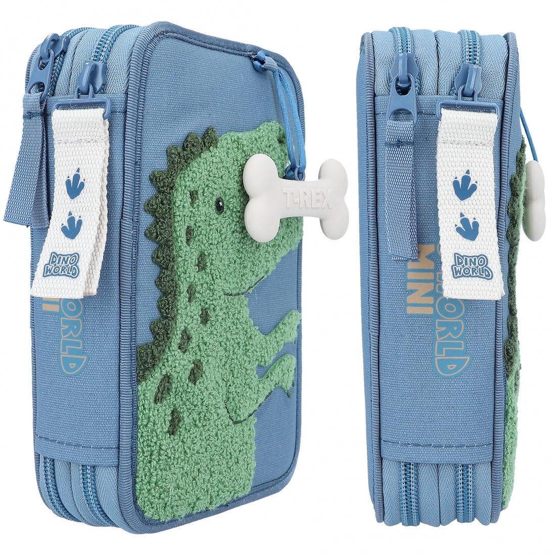 Depesche Dino World Double Pencil Case Blue Dini Mini