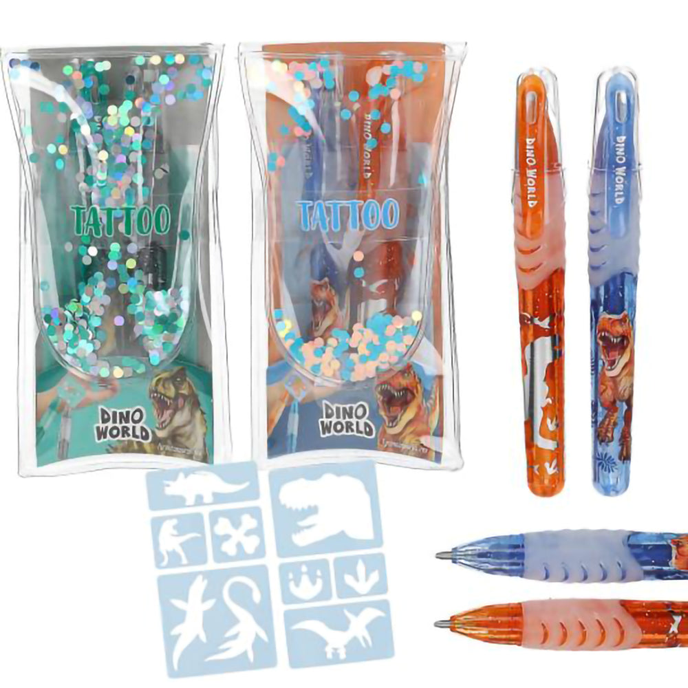 depesche-dino-world-tatoo-glitter-gel-pens