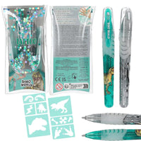depesche-dino-world-tatoo-glitter-gel-pens
