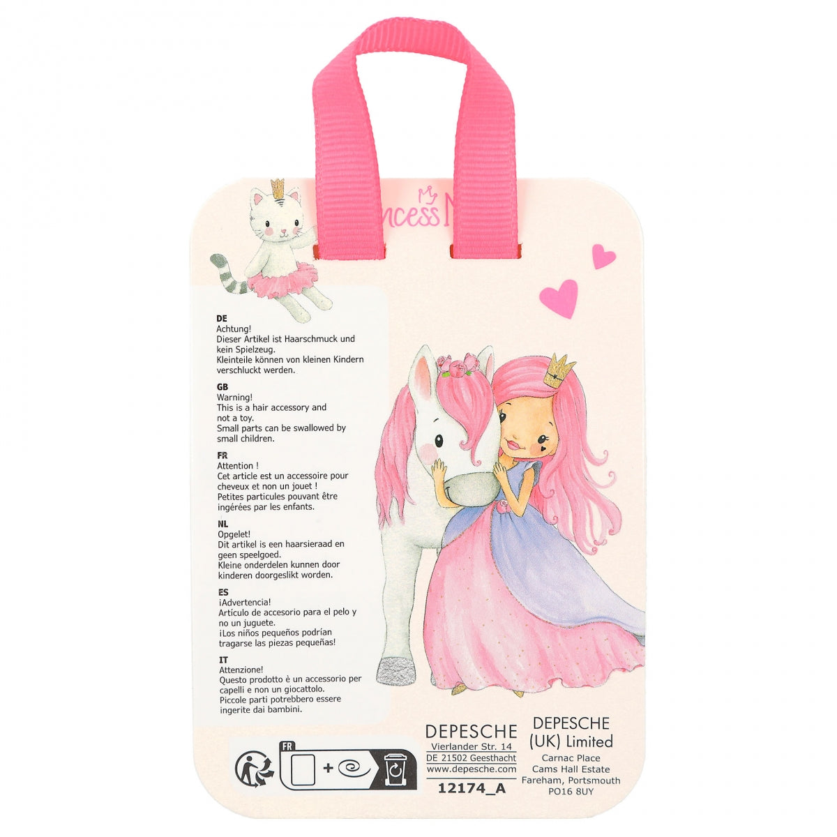 Depesche Princess Mimi Hairclips Textile (1pc)