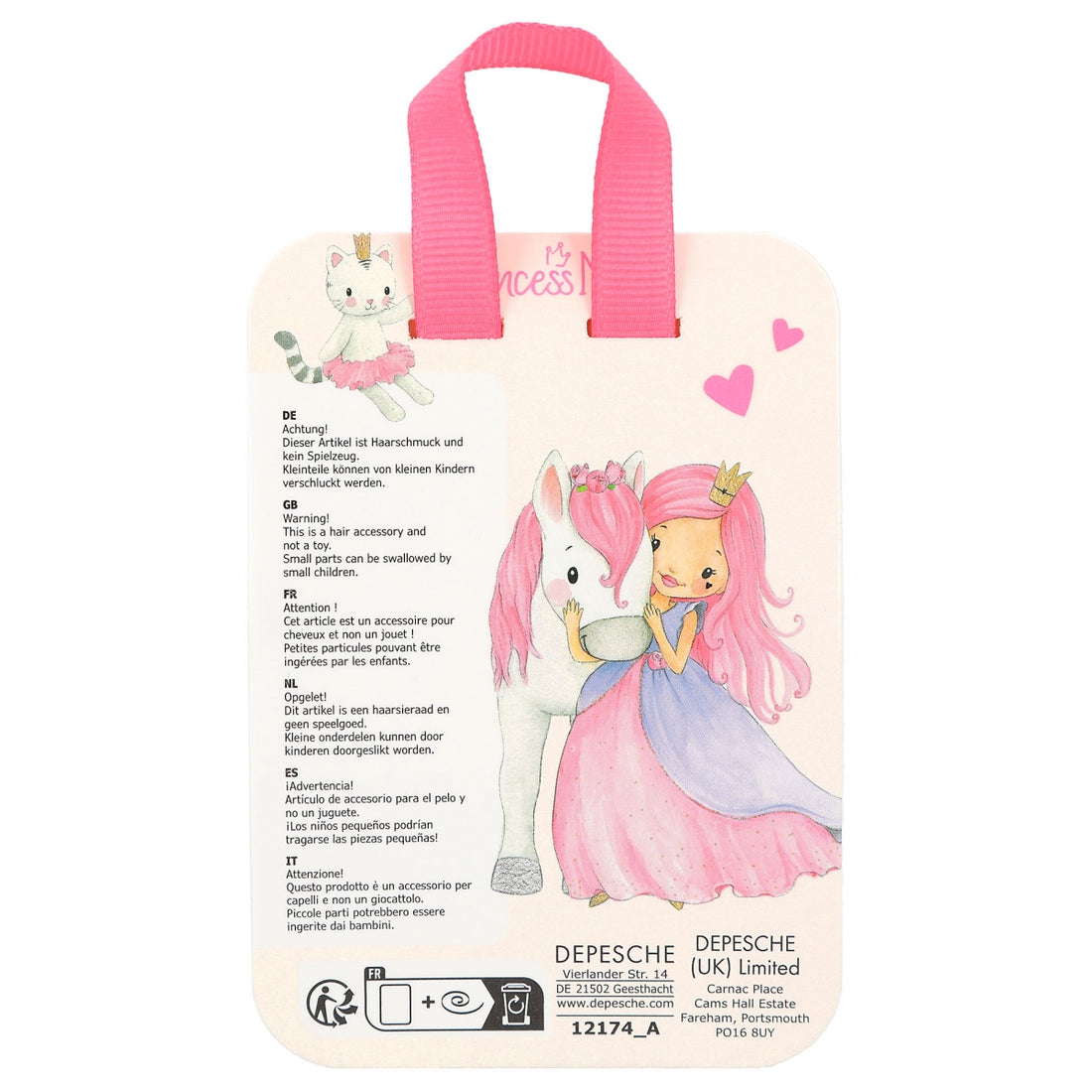 Depesche Princess Mimi Hairclips Textile (1pc)
