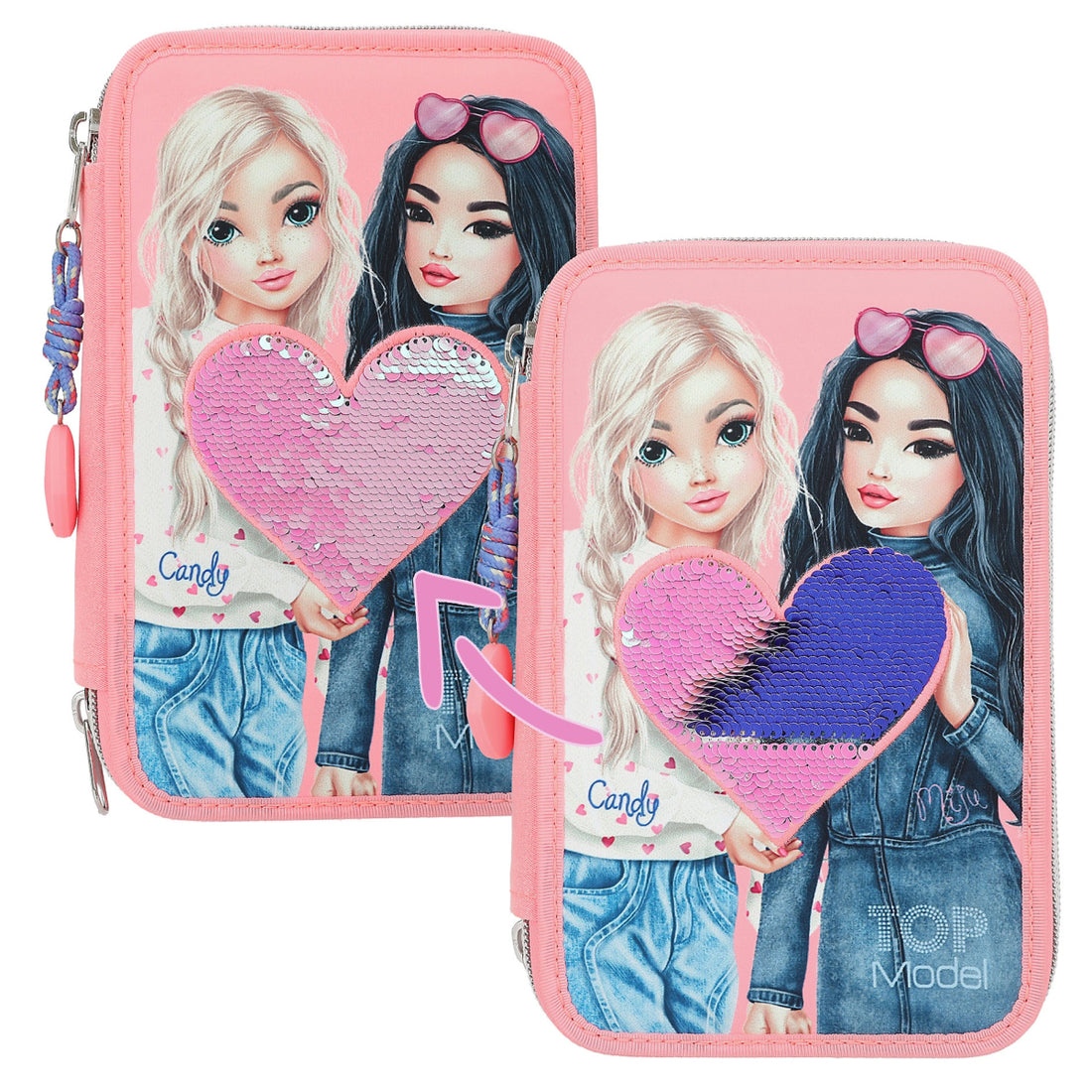 depesche-topmodel-3-compartment-pencil-case-with-rubbing-sequins-depe-0012950