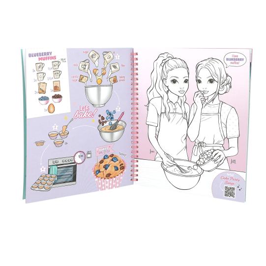 depesche-topmodel-cake-&-bake-colouring-book-with-sequins-depe-0013386