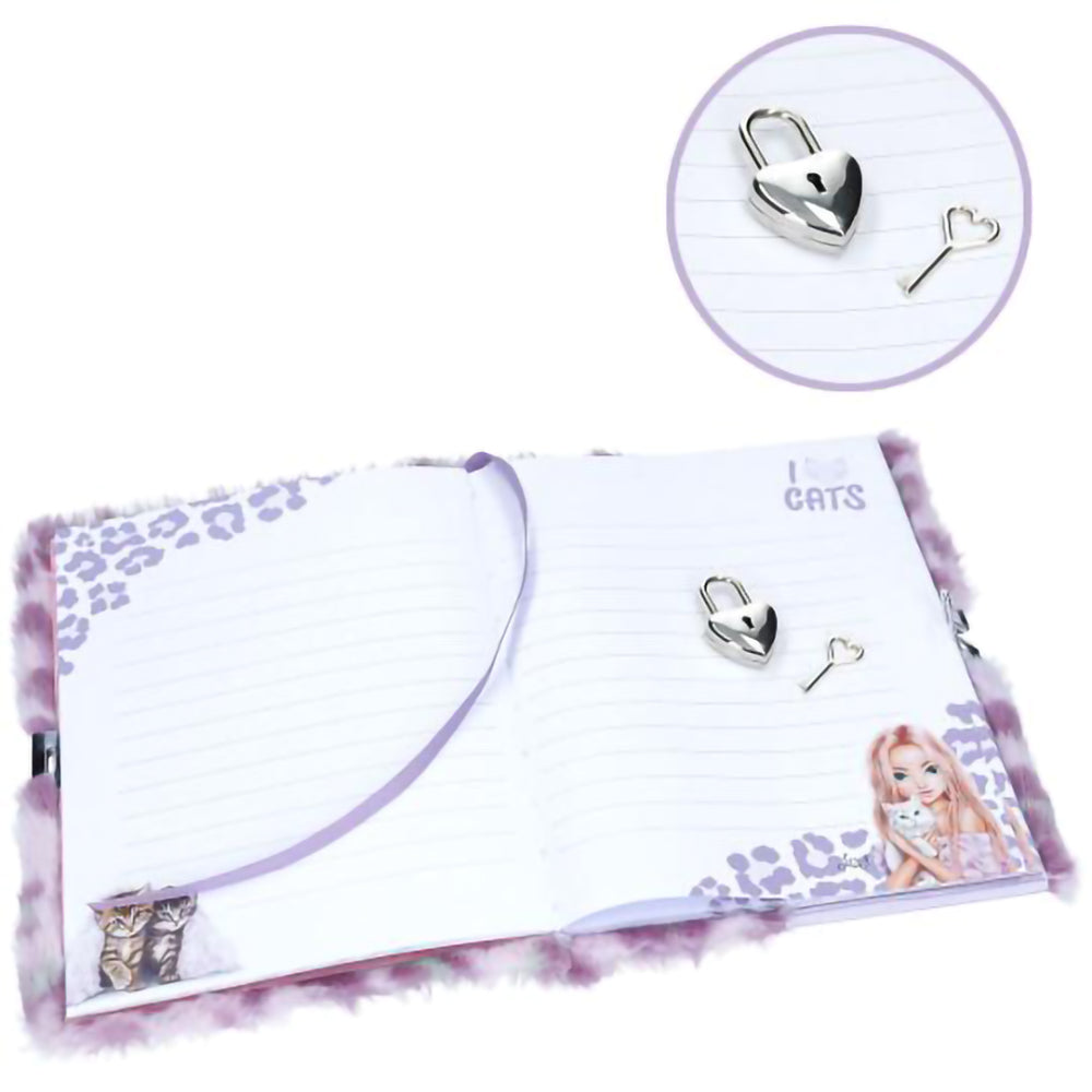 depesche-topmodel-cosy-cat-diary-with-lock-lilac-stationery-depe-0014200