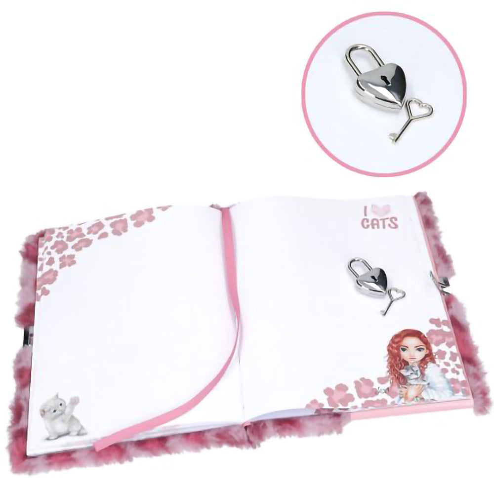depesche-topmodel-cosy-cat-diary-with-lock-pink-stationery-depe-0014201