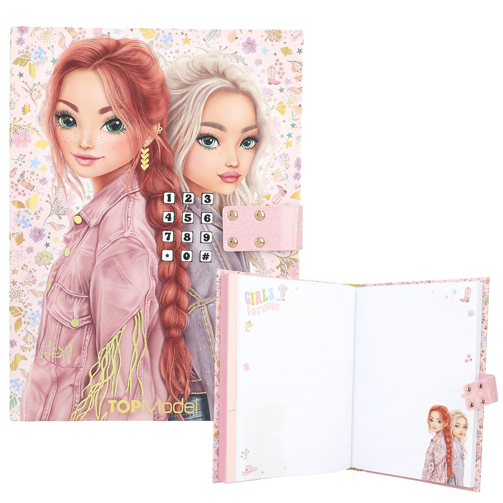 depesche-topmodel-diary-with-code-and-sound-cowgirl-stationery-book-depe-0013942