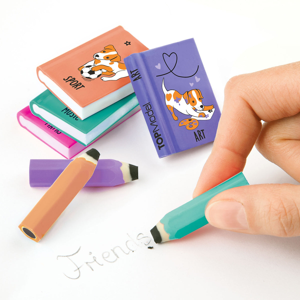 depesche-topmodel-eraser-set-mini-school-books-&-pencils-depe-0012443