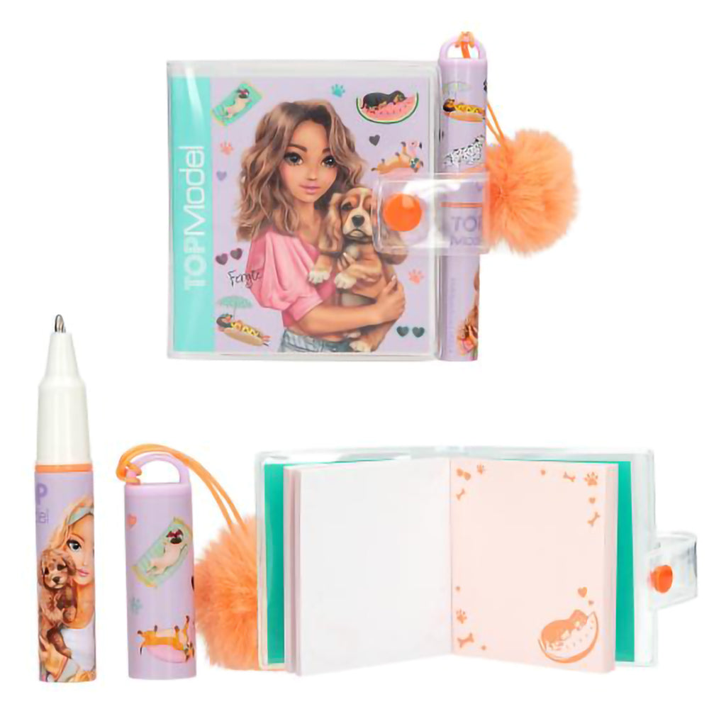 depesche-topmodel-mini-notebook-with-ballpen-sunny-dog-stationery-depe-0014163