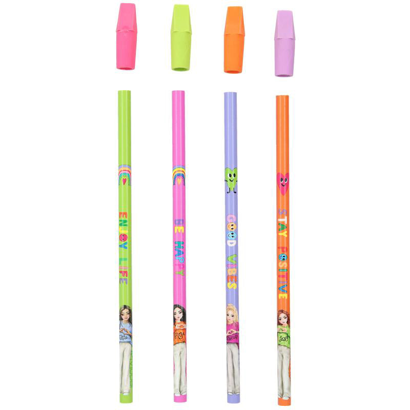 depesche-topmodel-pencil-set-with-eraser-topper-selflove-depe-0012088