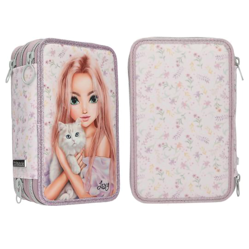 depesche-topmodel-triple-pencil-case-blooming-kitty-stationery-depe-0013958