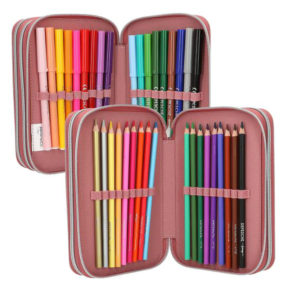 depesche-topmodel-triple-pencil-case-dots-stationery-depe-0014007