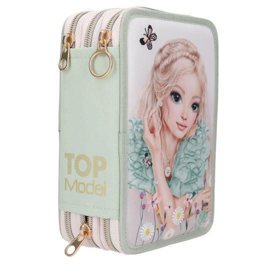depesche-topmodel-triple-pencil-case-with-embroidery-summer-feeling-depe-0013303