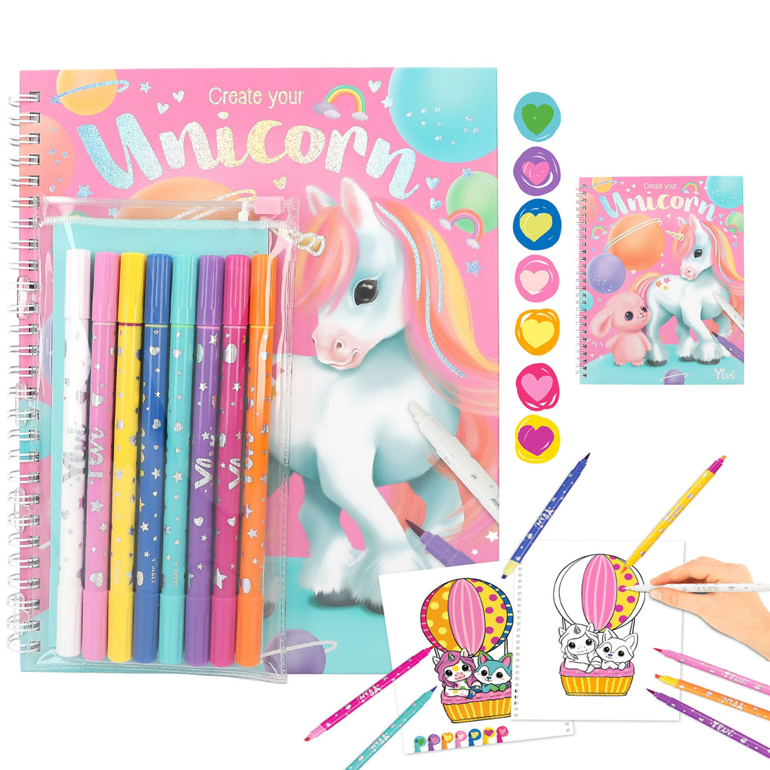 depesche-ylvi-coloring-book-with-felt-tip-pens-depe-0012930