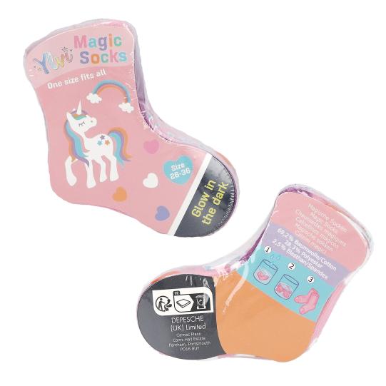 Depesche Ylvi Magic Socks with Glow In The Dark Colour Cloud