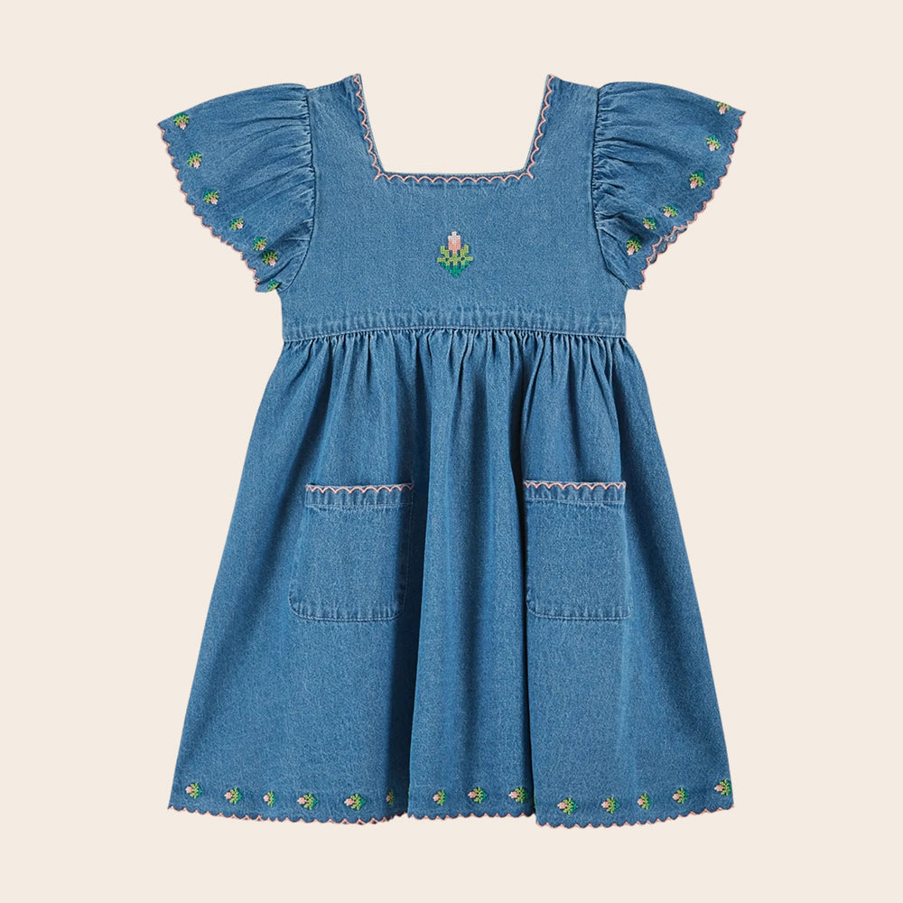 emile-et-ida-denim-embroidered-dress-denim-light
