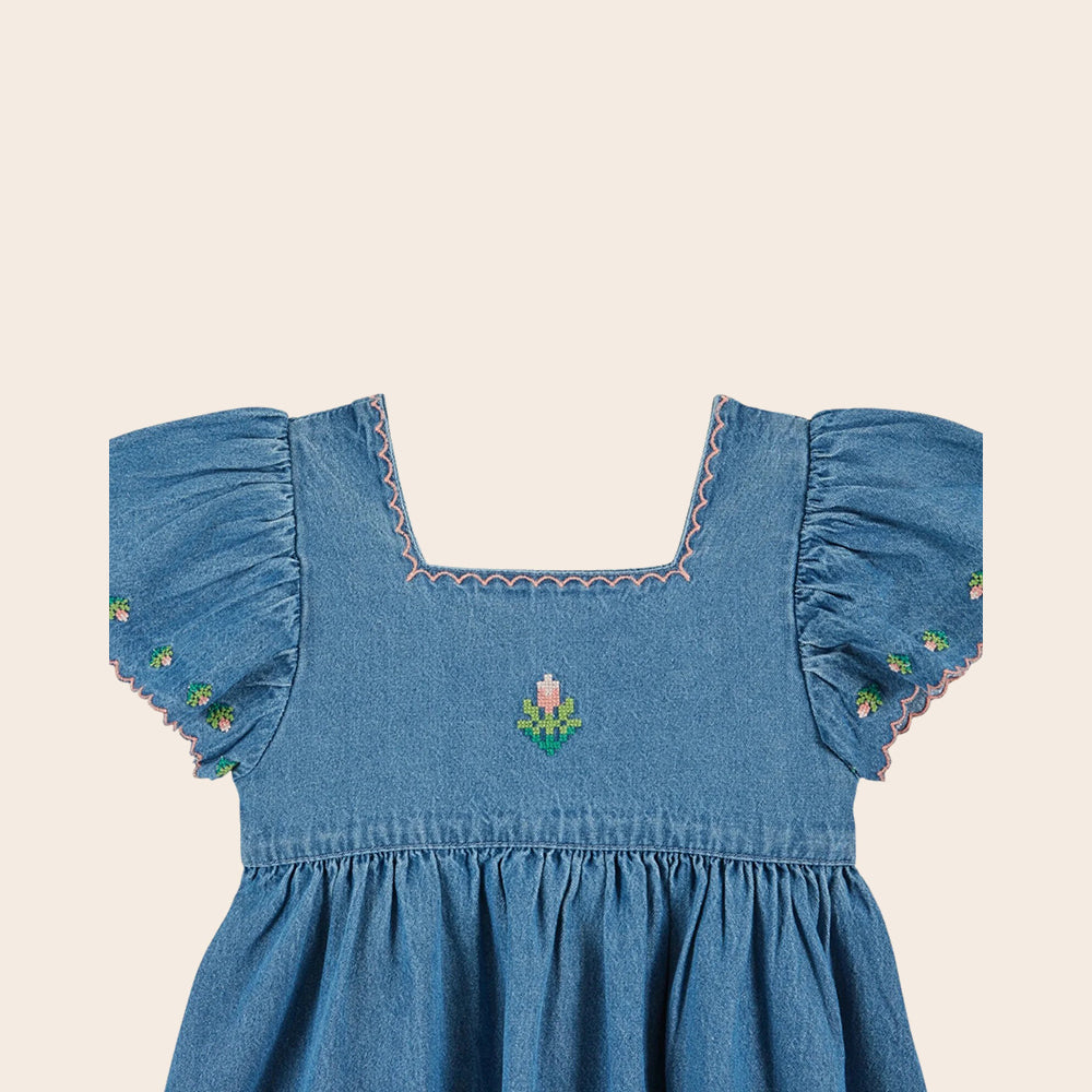 emile-et-ida-denim-embroidered-dress-denim-light