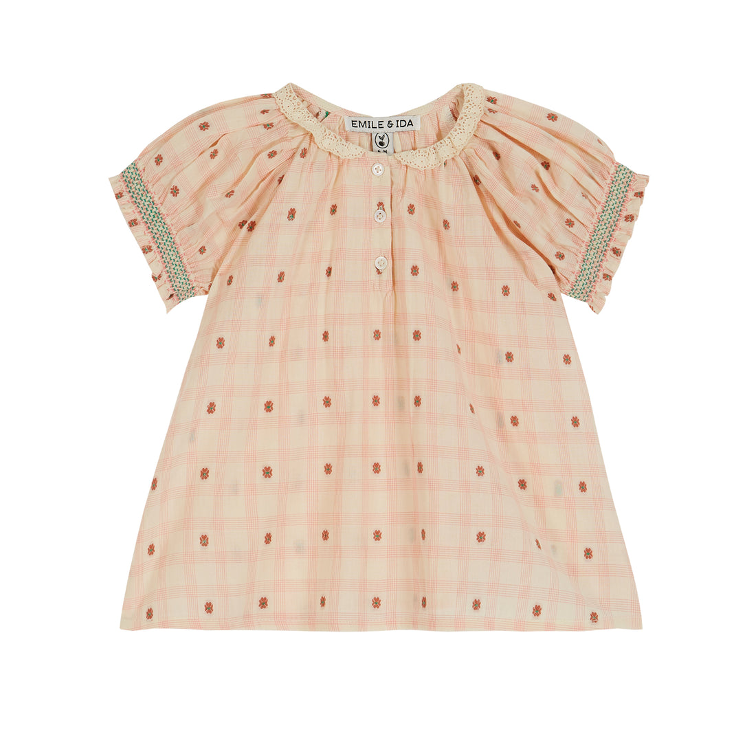 emile-et-ida-dress-carreaux-fleurs-rose-eei-s23x046bb-cfr-m06