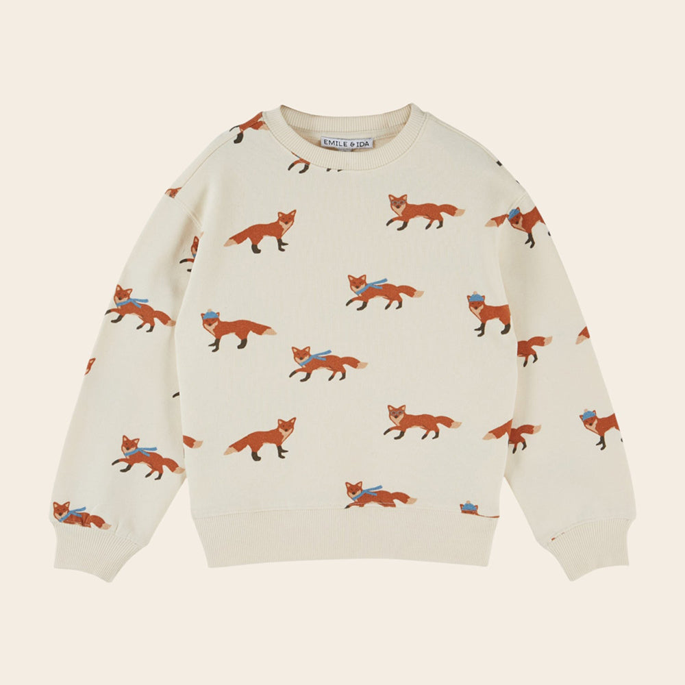 emile-et-ida-sweatshirt-imprime-all-over-renard-ecru-clothing-wear-fashion-eei-w26ae194-re-12m