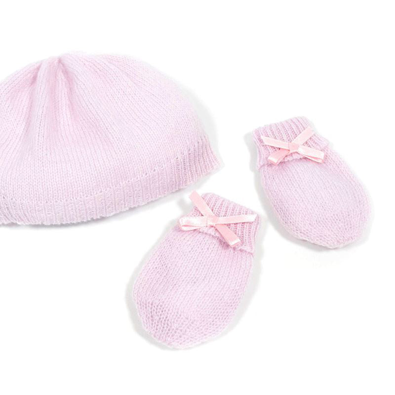 g-h-hurt-&-son-cashmere-baby-hat-and-mittens-pink-ghhs-ca451-52-pnk