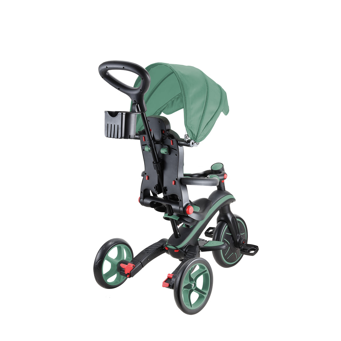 Globber Explorer Trike Foldable 4 in 1 - Olive (10m - 5y)