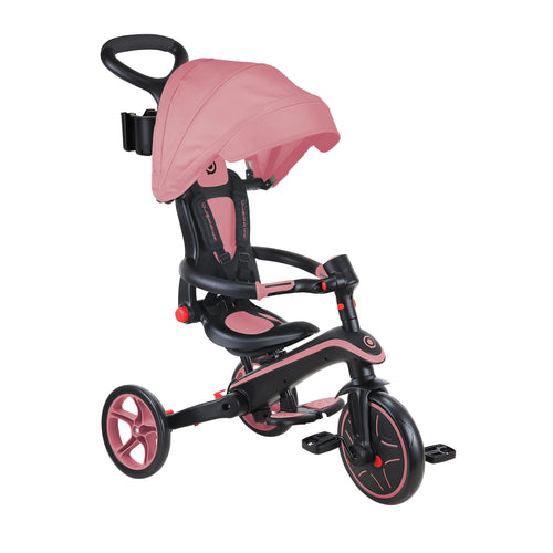 Globber Explorer Trike Foldable 4-In-1 - Pink (10M - 5Y)