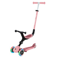 Globber Go Up Active Lights 3-in-1 Foldable Scooter - Pastel Pink / Deep Pastel Pink (15M - 9Y+)