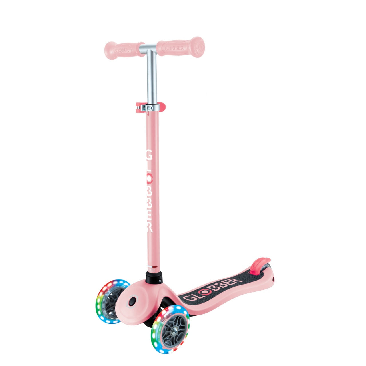 Globber Primo Lights V2 滑板車 - Pastel Pink / Coral Pink (3 - 7Y+)