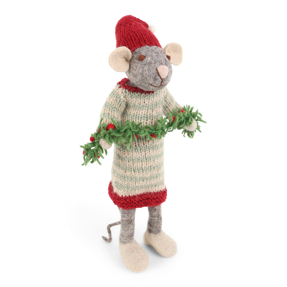 gry-sif-medium-grey-mouse-w-garland-27cm