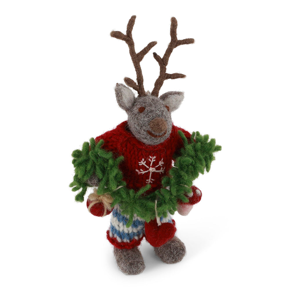 gry-sif-small-grey-boy-deer-w-garland-12cm