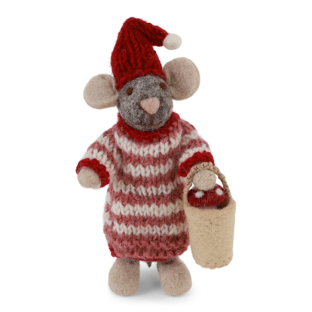 gry-sif-small-grey-girly-mouse-in-dress-w-mushroom-in-bucket-12cm