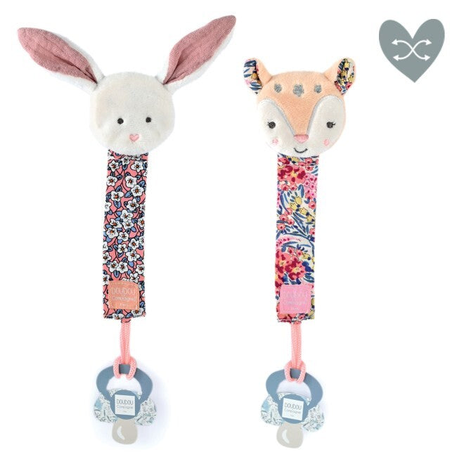 histoire-dours-lapin-rose-dummy-holder-18cm-bunny-white-hdo-dc4045-bw