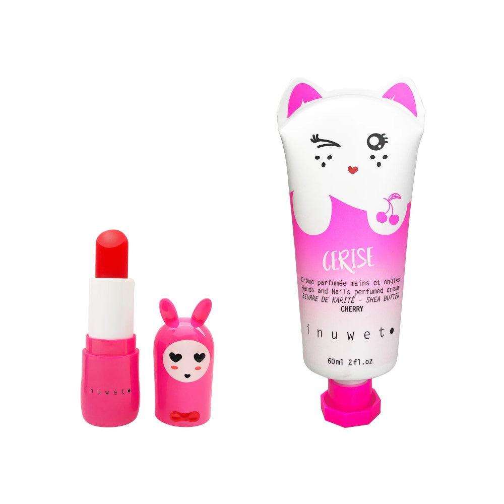 inuwet-wiz-set-hand-cream-lipbalm-cherry-scent-inuw-vinvs5